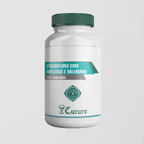 Passiflora/Melissa/Valeriana Curare - 60 cápsulas