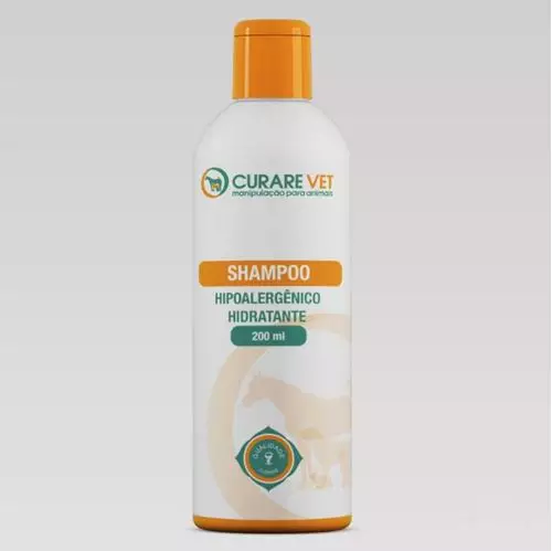 Shampoo Hipoalergênico Hidratante para Cães e Gatos CurareVet - 200ml Shampoo Hipoalergênico Hidratante para Cães e Gatos CurareVet - 200ml