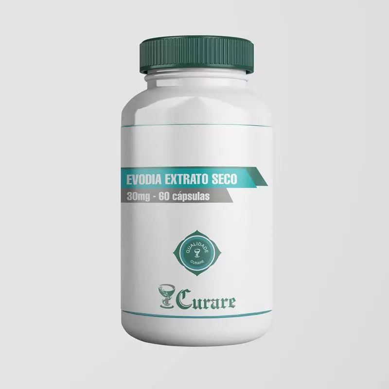 Evodia Extrato Seco 30mg Curare - 60 cápsulas