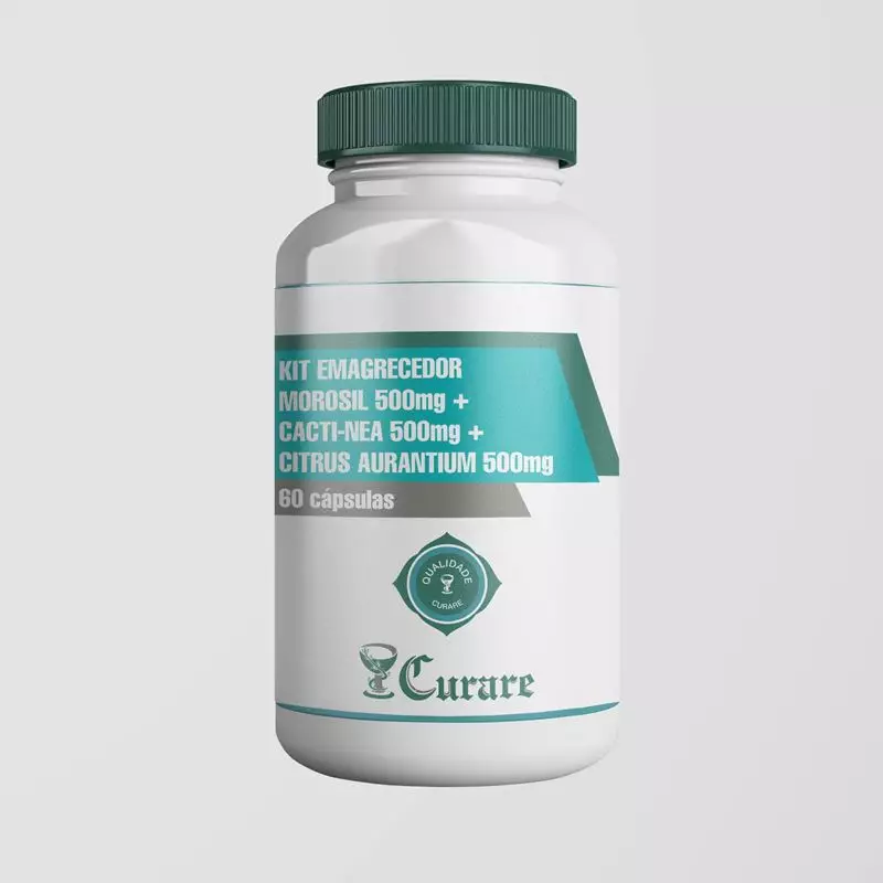 Composto Emagrecedor com Morosil 500mg + Cacti-Nea 500mg + Citrus Aurantium 500mg - 60 cápsulas