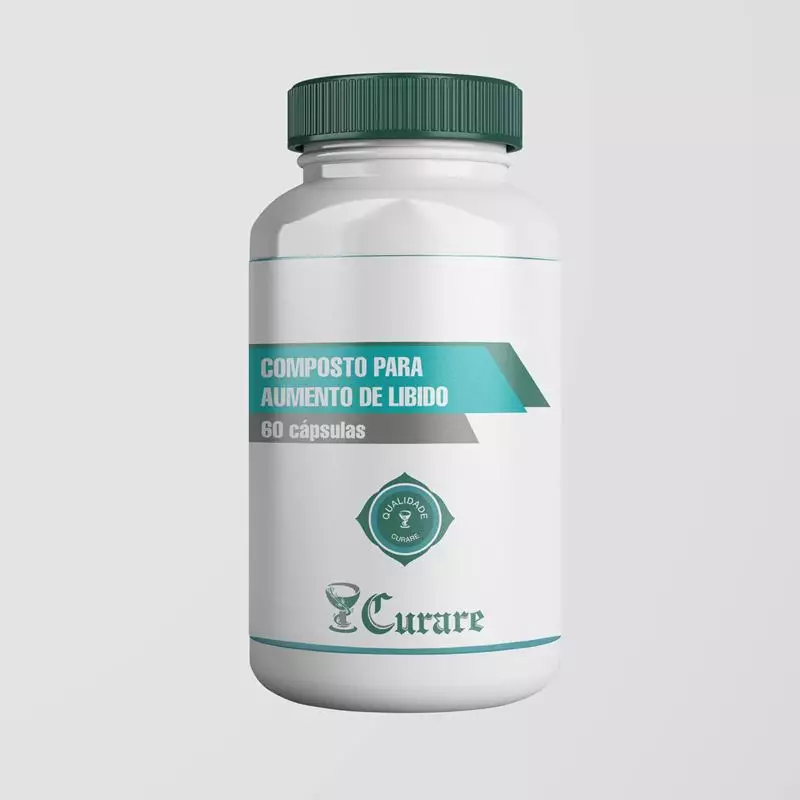 Composto p/ Aumento de Libido Curare com Tribulus, Ginseng, Marapuama e Catuaba - 765mg - 60 cápsulas