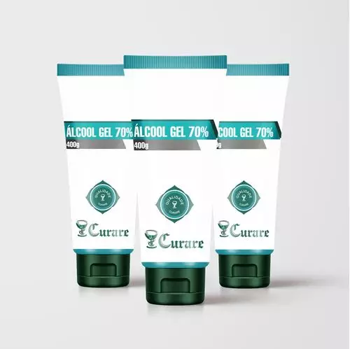 Kit 3 Álcool Gel 70% 400g Curare
