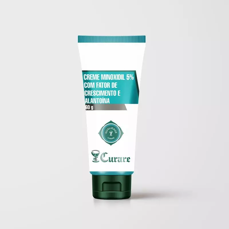 Creme Minoxidil 5% com Fator Crescimento e Alantoína Curare -  60g