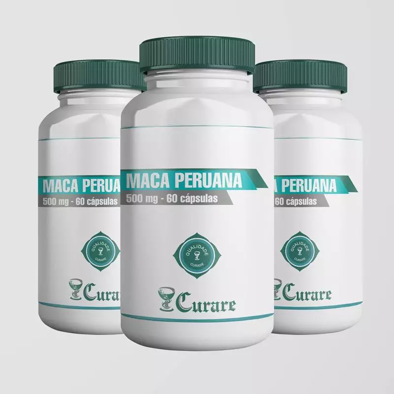 Kit Maca Peruana 500mg Curare - 60 cápsulas - 3 unidades