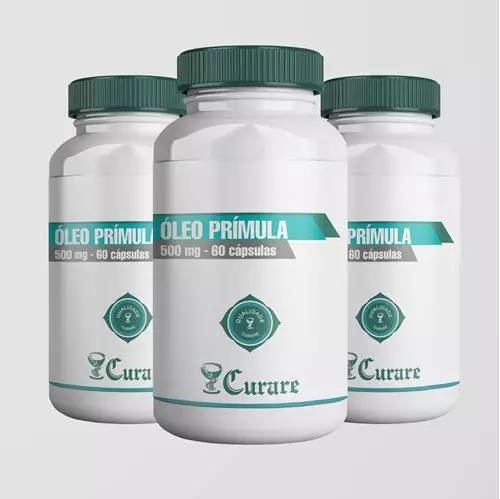 Kit Óleo de Prímula 500mg Curare - 60 cápsulas - 3 unidades