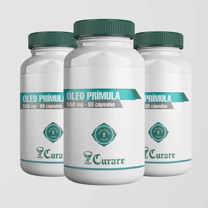 Kit Óleo de Prímula 500mg Curare - 60 cápsulas - 3 unidades