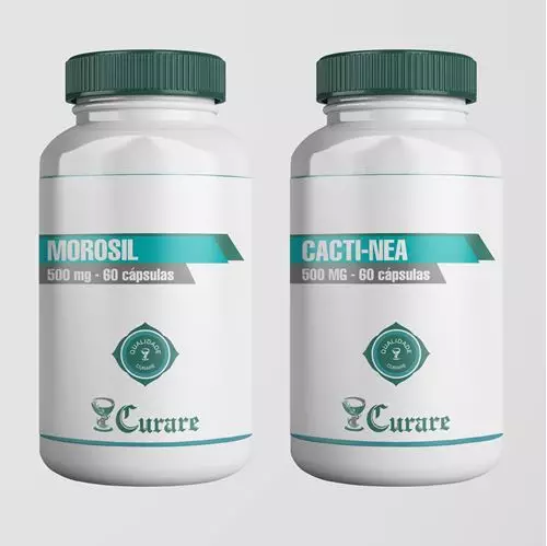 Kit com Morosil® 500mg - 60 cápsulas + Cacti-Nea 500mg - 60 cápsulas