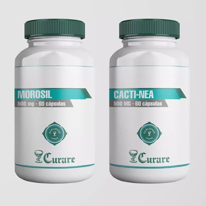 Kit com Morosil® 500mg - 60 cápsulas + Cacti-Nea 500mg - 60 cápsulas