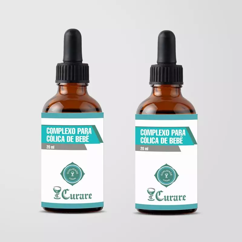 Kit Complexo Homeopático  para Cólica de Bebês Curare - 20ml - 2 Unidades