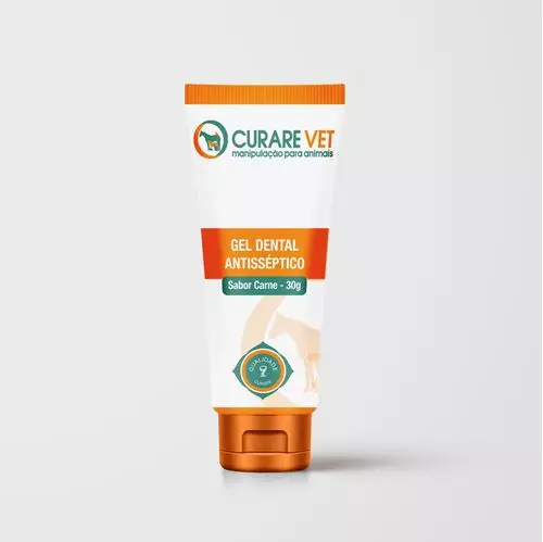 Gel Dental Antisséptico CurareVet Sabor Carne - 30gr