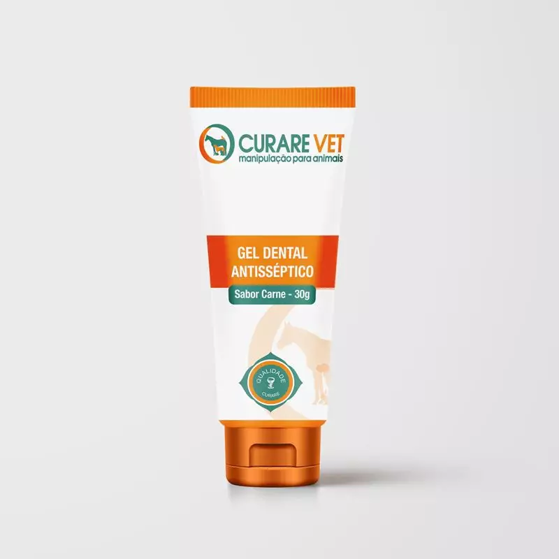 Gel Dental Antisséptico CurareVet Sabor Carne - 30gr