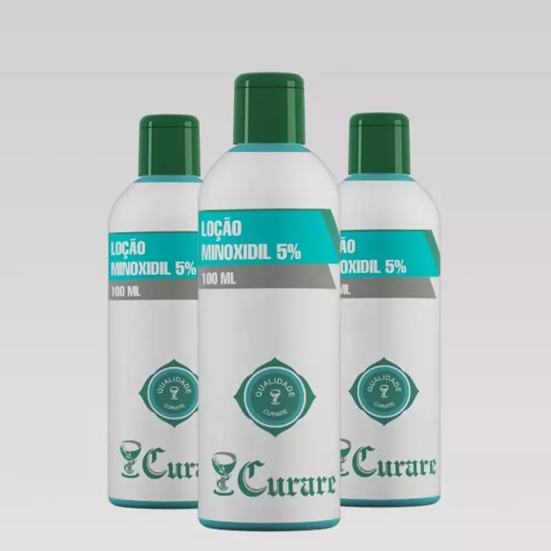 Kit 3 Minoxidil 5% Curare - 100ml
