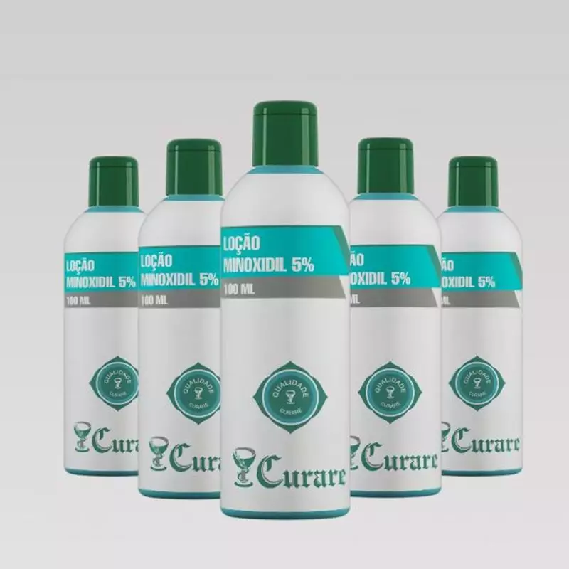 Kit 5 Minoxidil 5% Curare - 100ml