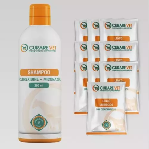 Kit Shampoo + Lenço Umedecido CurareVet