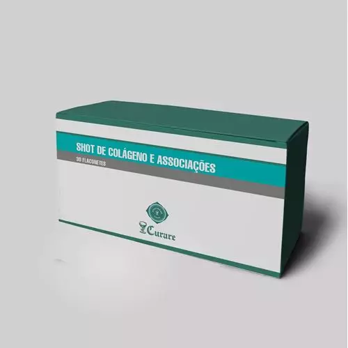 Shot de Colágeno Verisol e Associações Curare - 30 Flaconetes com 10ml cada Shot de Colágeno Verisol e Associações Curare - 30 Flaconetes com 10ml cada