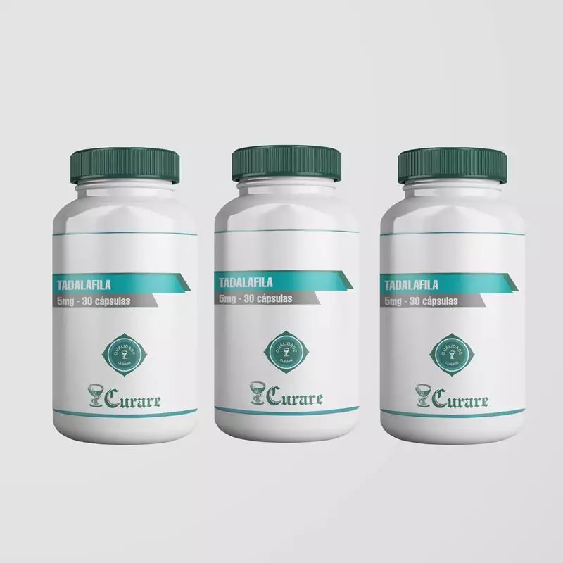 Tadalafila 5mg c/ 30 cáps - Kit com 3 potes
