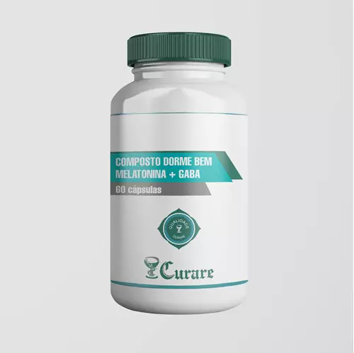 Composto Dorme Bem Curare - Melatonina 5mg + Gaba 400mg - 60 cápsulas Composto Dorme Bem Curare - Melatonina 5mg + Gaba 400mg - 60 cápsulas