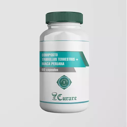 Composto Curare Tribullus Terrestris 500mg + Maca Peruana 500mg - 60 cápsulas Composto Curare Tribullus Terrestris 500mg + Maca Peruana 500mg - 60 cápsulas