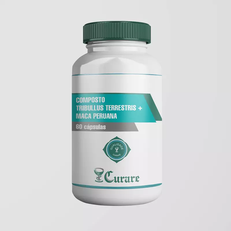 Composto Curare Tribullus Terrestris 500mg + Maca Peruana 500mg - 60 cápsulas