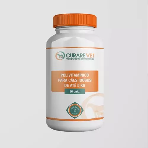 Polivitamínico p/ Cães Idosos de até 5 Kgs CurareVet - 30cáps.