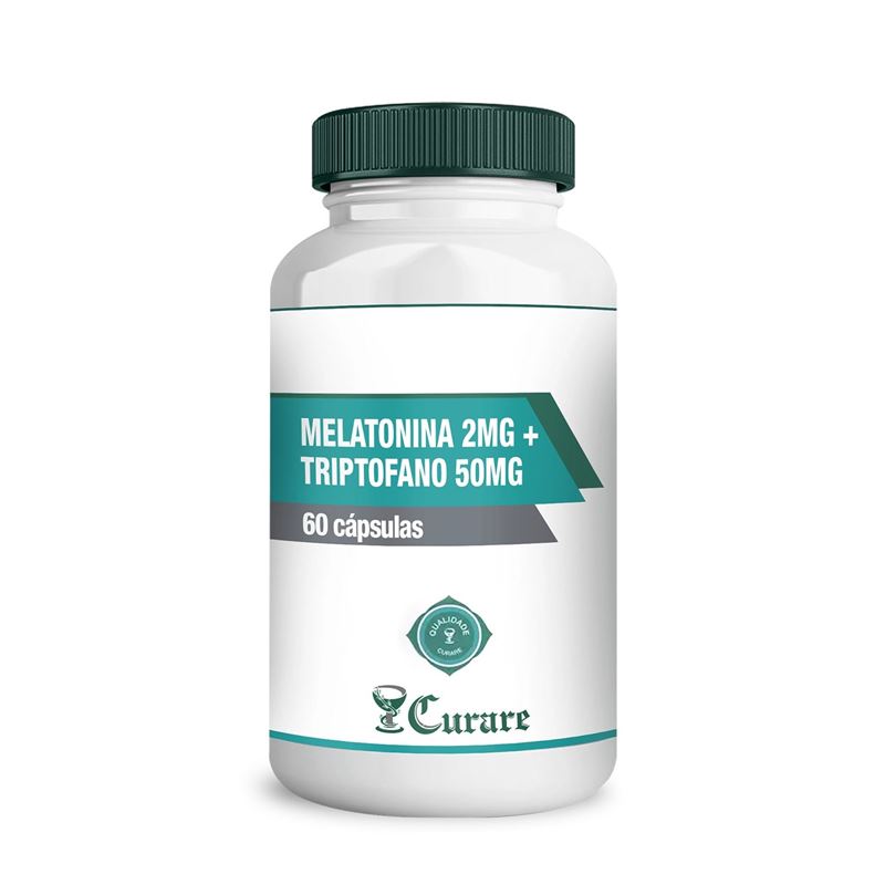 Melatonina 2mg + Triptofano 50mg Curare - 60 cápsulas
