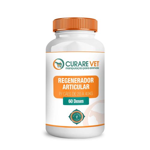 Regenerador Articular p/ Cães de 20 a 40kg CurareVet - 30 doses (cápsulas) Regenerador Articular p/ Cães de 20 a 40kg CurareVet - 30 doses (cápsulas)