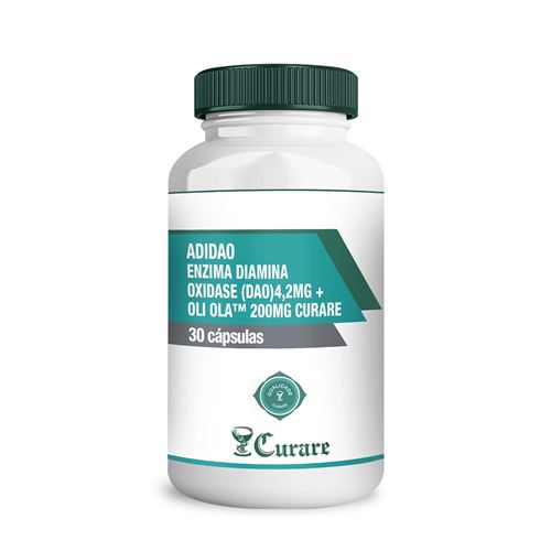 AdiDAO - Enzima Diamina Oxidase (DAO)4,2mg + Oli Ola™ 200mg Curare - 30 cápsulas AdiDAO - Enzima Diamina Oxidase (DAO)4,2mg + Oli Ola™ 200mg Curare - 30 cápsulas