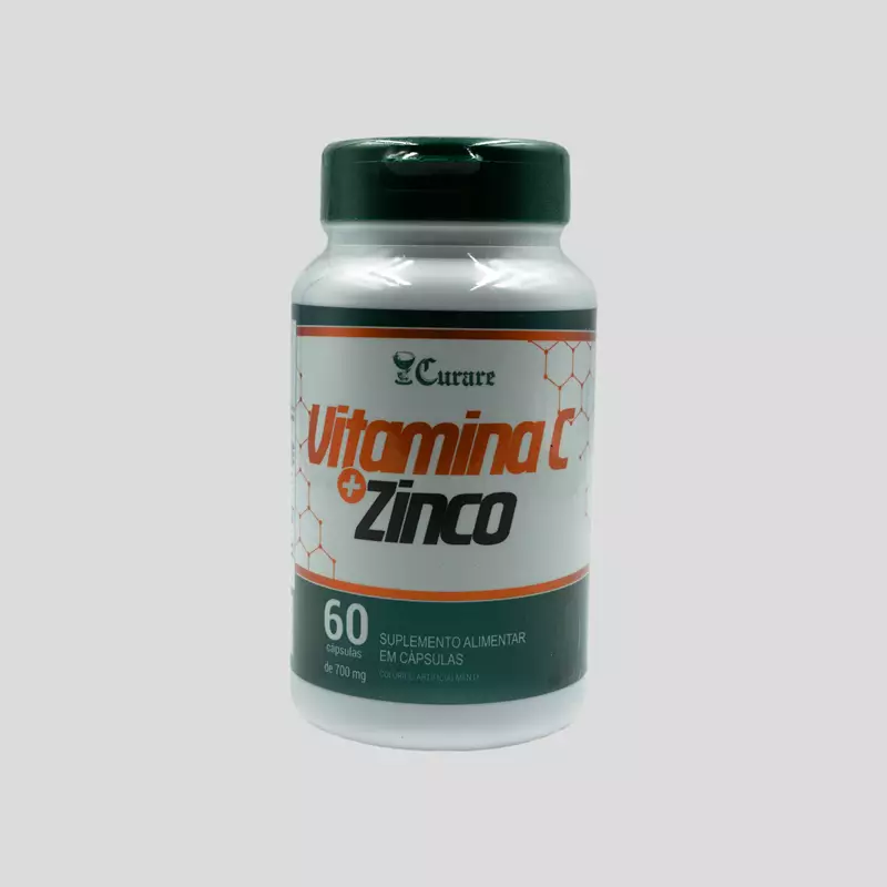Vit C 500mg + Zinco 3mg Curare - 60 cápsulas