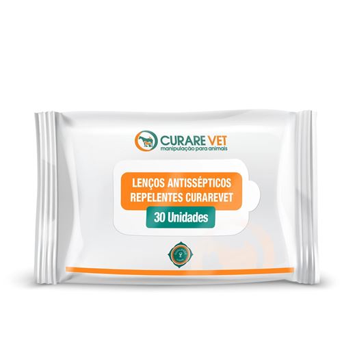 Lenços Antissépticos Repelentes CurareVet - 30 unidades Lenços Antissépticos Repelentes CurareVet - 30 unidades