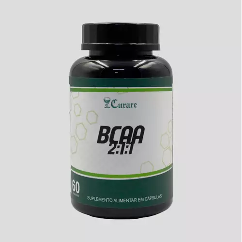 BCAA  2:1:1(Suplemento Industrializado Curare) - 60 cápsulas (1 dose equivale a duas cápsulas) 