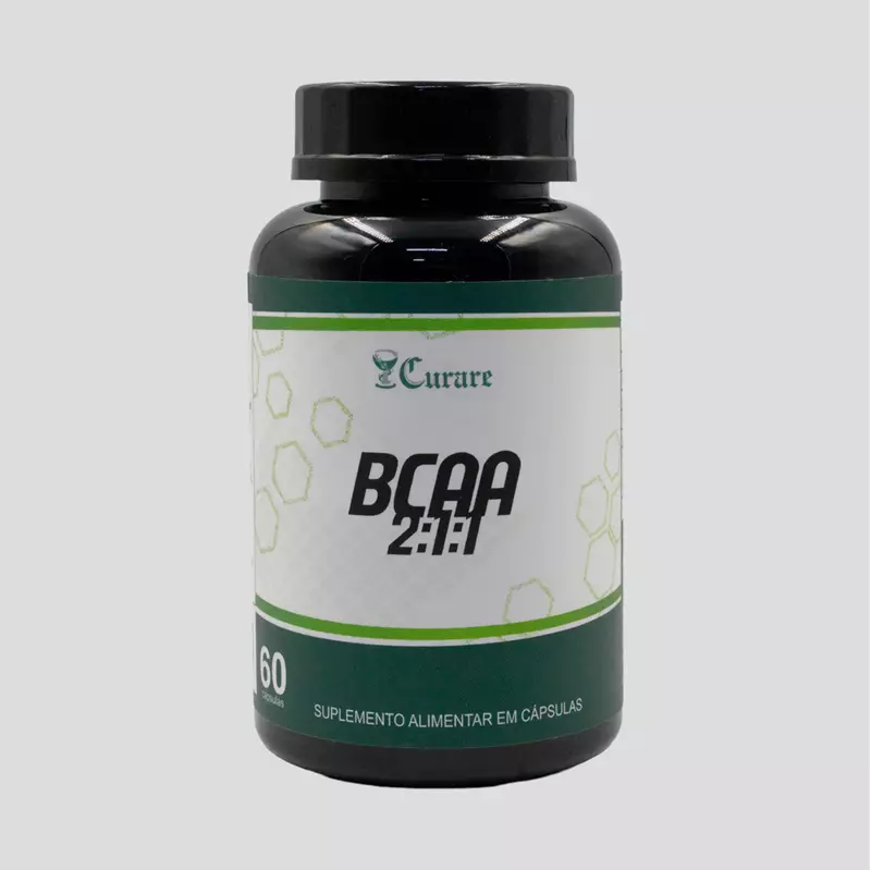 BCAA  2:1:1(Suplemento Industrializado Curare) - 60 cápsulas (1 dose equivale a duas cápsulas) 