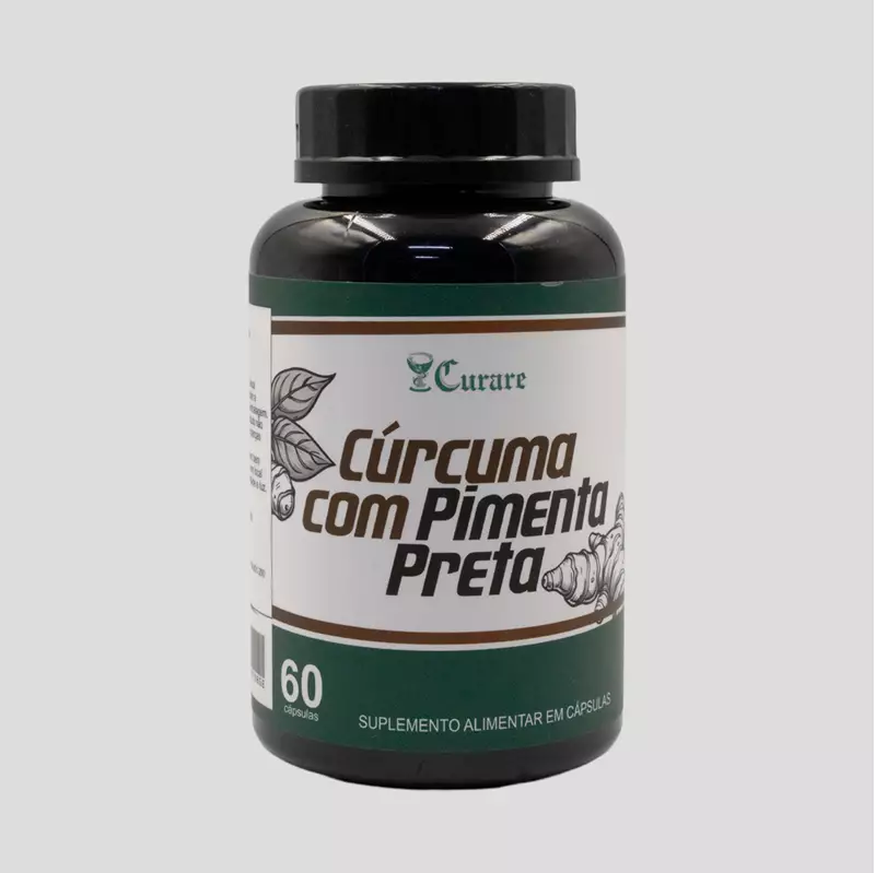 Cúrcuma com Pimenta Preta (Suplemento Industrializado Curare) - 60 cápsulas (30 doses)